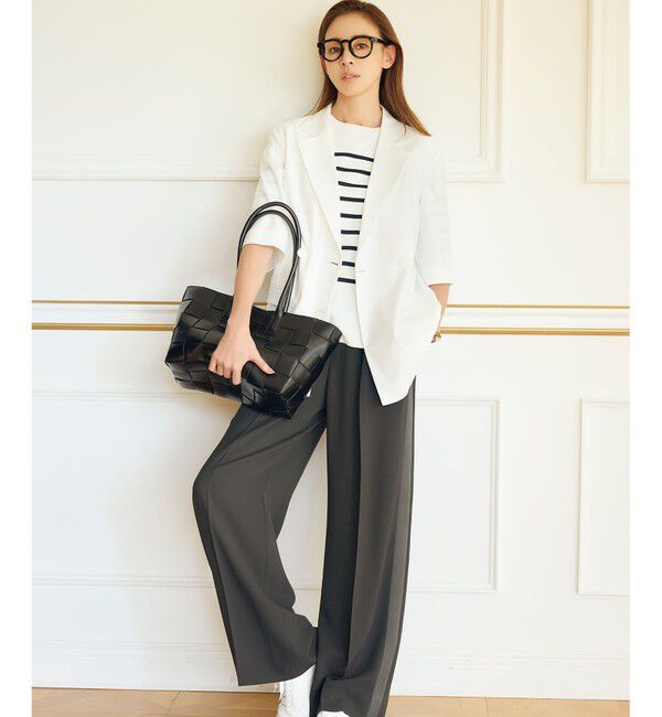 自由区「【SHIHOさんコラボ・洗える】バックサテンジョーゼットワイド パンツ」|その他|