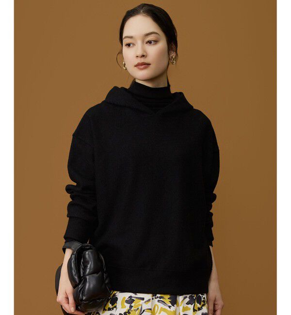 自由区「ウールブークレ フーディー」|パーカー|ブラック