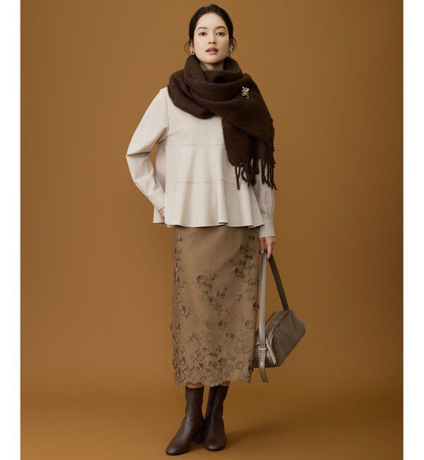 自由区「【SHIHOさん着用】エンブロイダリー スカート」|スカート|