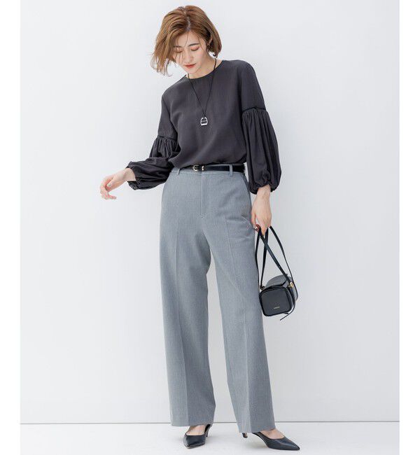 23区「【CLASSY.2月号掲載/洗える】TRストレッチギャバ ワイドパンツ」|その他|