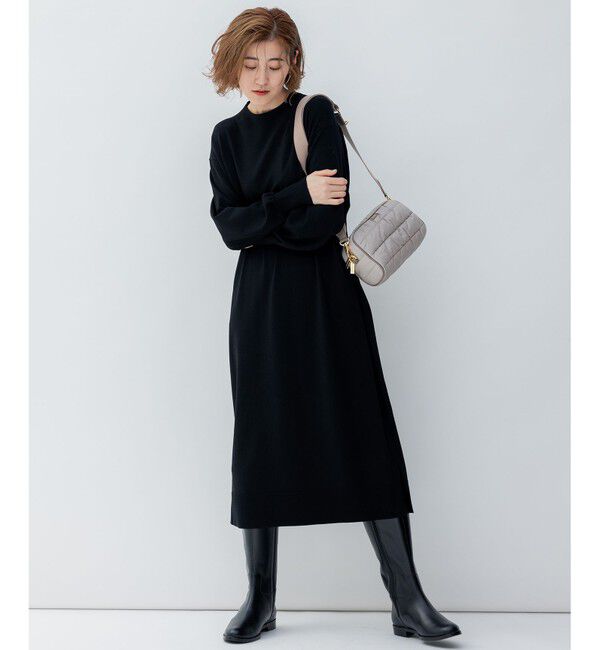 23区「【洗える】ヴィスコースストレッチ ストレート ニットワンピース」|ワンピース|