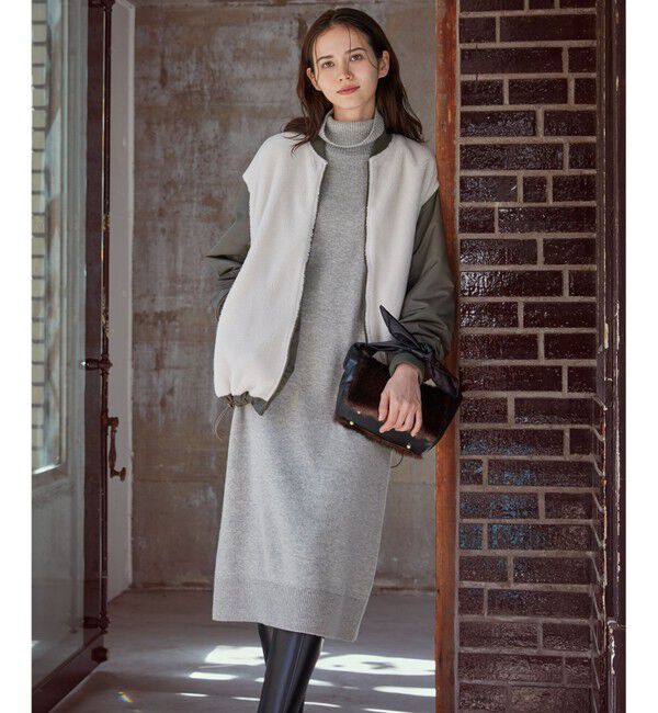 23区「【SLOW/一部店舗限定】ウールナイロンニット ワンピース」|ワンピース|