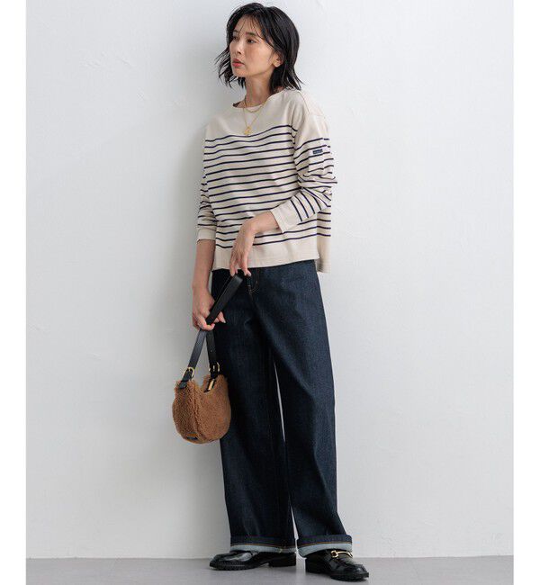 23区「【洗える】Armor-lux クロップドボーダー カットソー」|Tシャツ・カットソー|