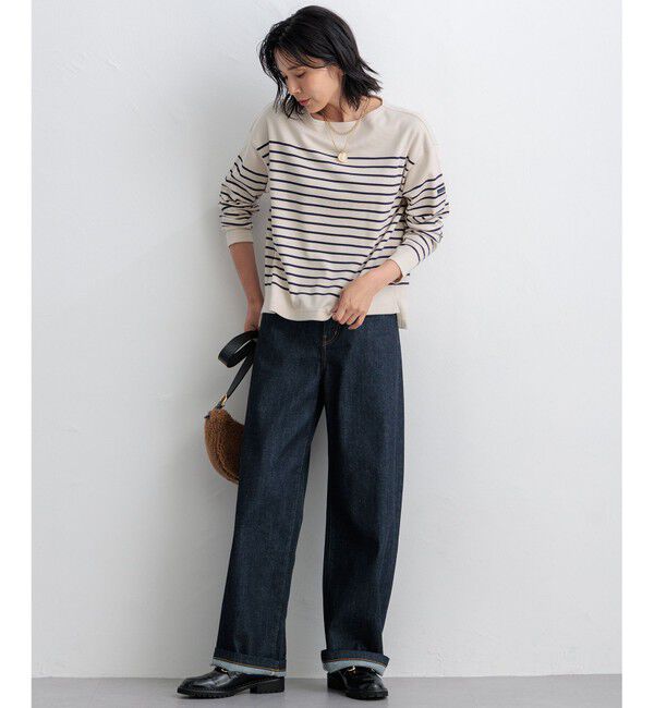 23区「【洗える】Armor-lux クロップドボーダー カットソー」|Tシャツ・カットソー|