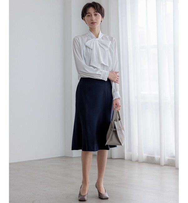 23区「【洗える】ドットドビーデシン ブラウス」|シャツ・ブラウス|