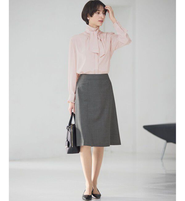 23区「【洗える】ドットドビーデシン ブラウス」|シャツ・ブラウス|