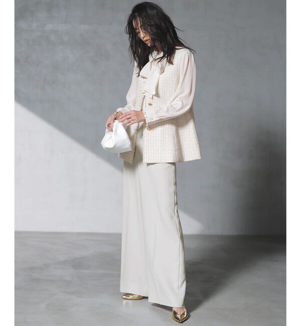 23区「【洗える】ドットドビーデシン ブラウス」|シャツ・ブラウス|