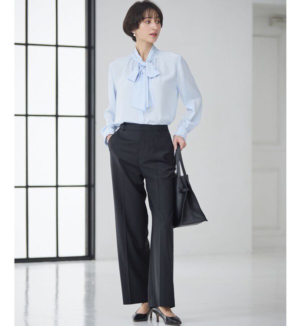 23区「【洗える】ドットドビーデシン ブラウス」|シャツ・ブラウス|