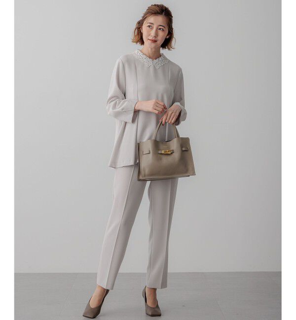 23区「【VERYコラボ】トリアセダブルジョーゼット レース襟 ブラウス」|シャツ・ブラウス|