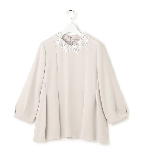 23区「【VERYコラボ】トリアセダブルジョーゼット レース襟 ブラウス」|シャツ・ブラウス|