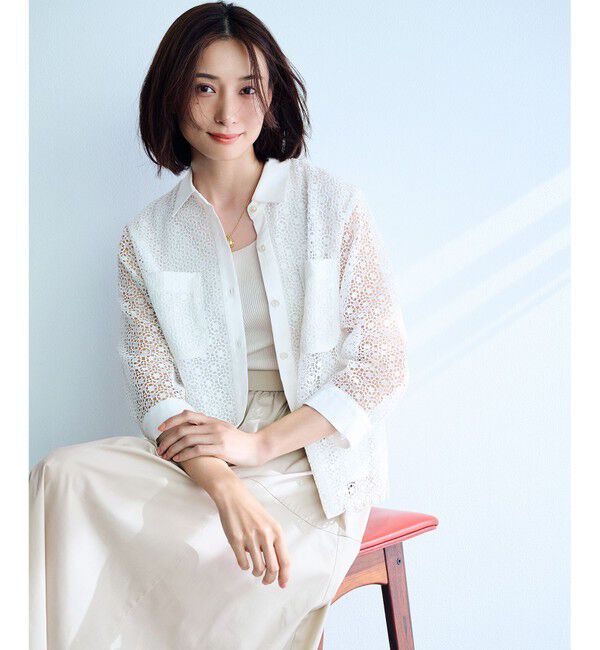 23区「【接触冷感/撥水加工】ストレッチブロード ギャザースカート」|スカート|