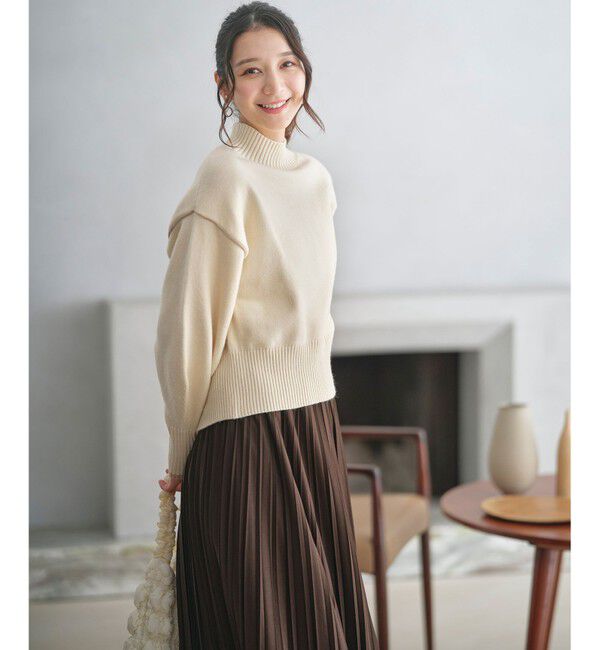 any SiS「【洗える・2SET】ボリューム ニット &times; スエードライク スカート セット」|スーツ|