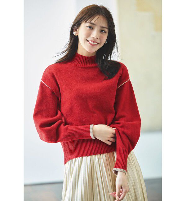 any SiS「【洗える・2SET】ボリューム ニット &times; スエードライク スカート セット」|スーツ|