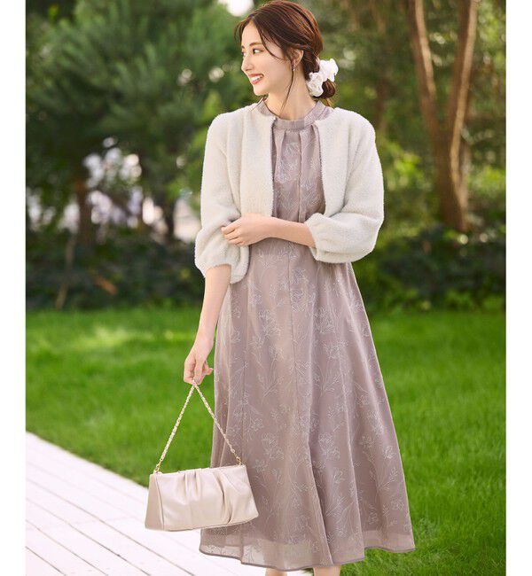 ANY SIS「【Lily Calin】ラインエンブロイダリー ドレス」|ドレス|