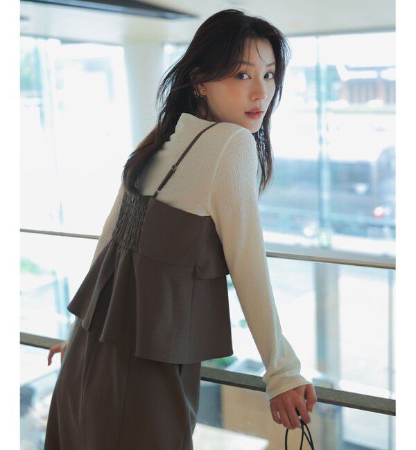 ANY SIS「ビスチェワンピース &times; カットソー セット」|スーツ|