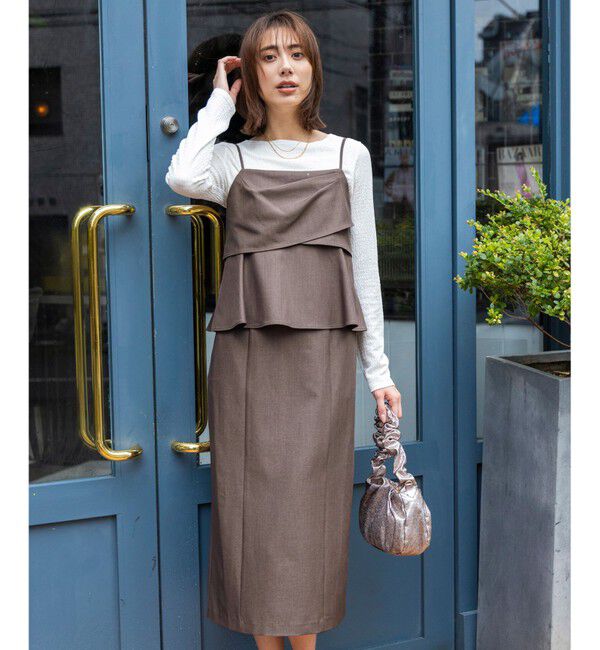 ANY SIS「ビスチェワンピース &times; カットソー セット」|スーツ|