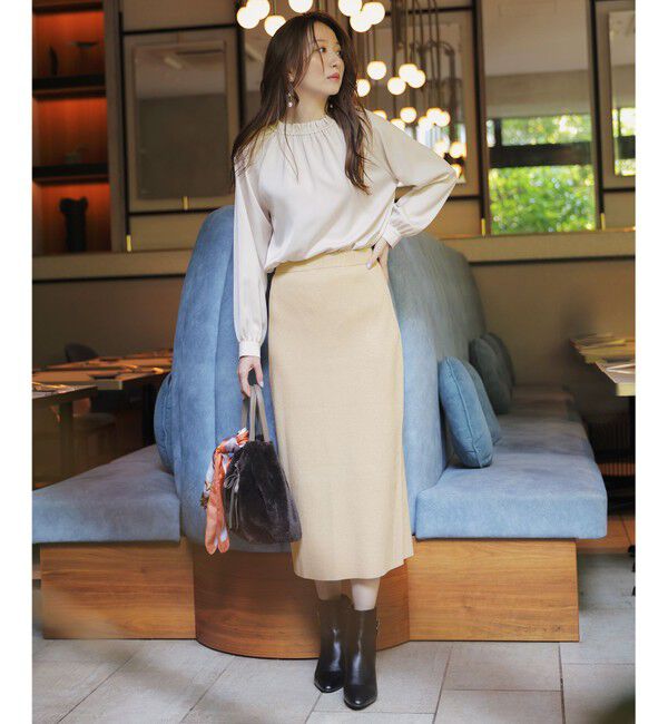 ANY SIS「【前後着用可能】ギャザーネック ブラウス」|シャツ・ブラウス|