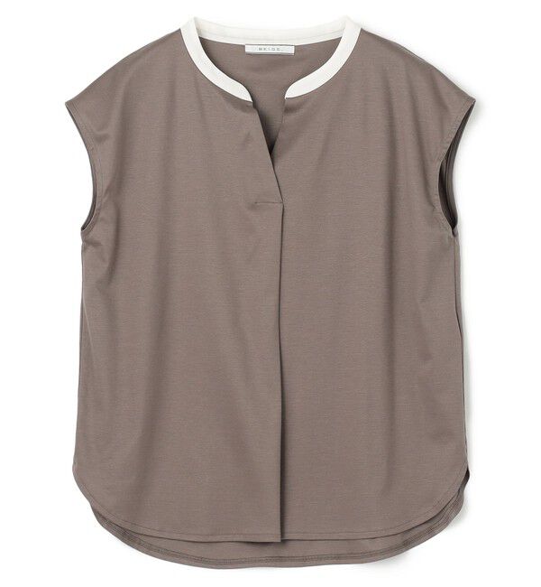 BEIGE,「【WEB限定】AUBIN / バイカラートップス」|Tシャツ・カットソー|