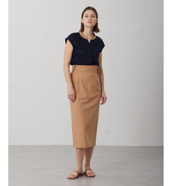 BEIGE,「【WEB限定】AUBIN / バイカラートップス」|Tシャツ・カットソー|