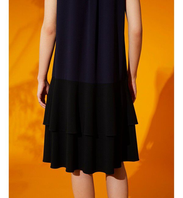  「ビジューロゴ配色ワンピース」|ドレス|