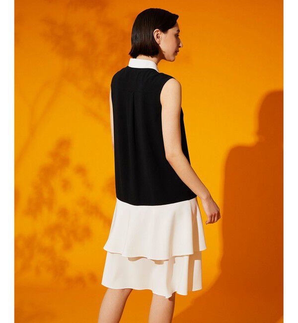  「ビジューロゴ配色ワンピース」|ドレス|