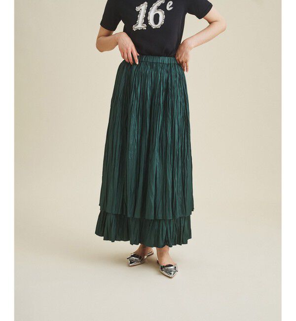 Grace Class「チンツワッシャープリーツスカート」|スカート|