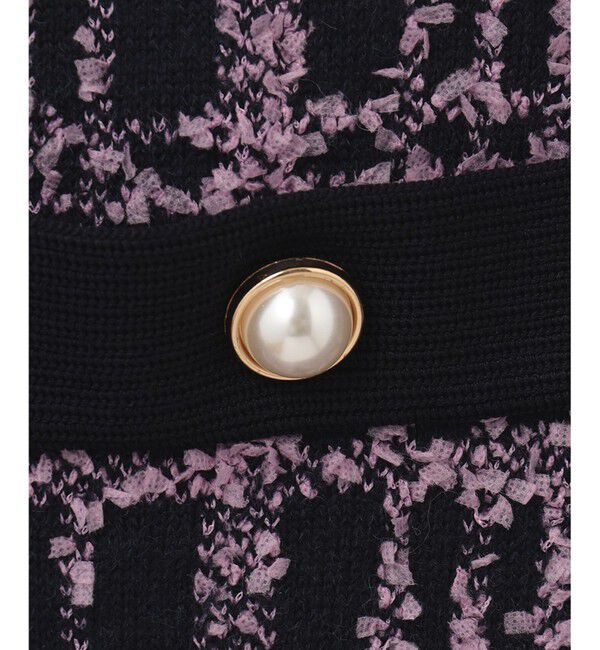  「ツイードレイヤードニットワンピース」|ワンピース|