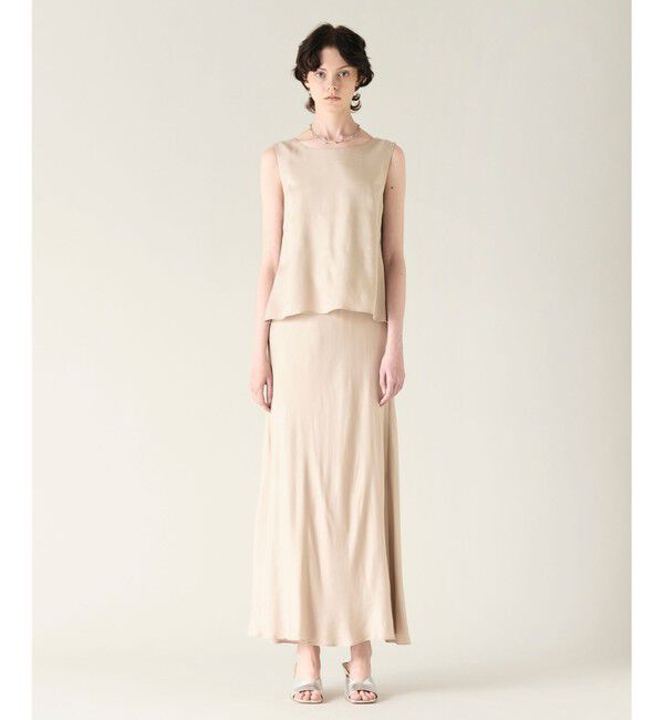 GRACE CONTINENTAL「キュプラサテンフレアスカート」|スカート|