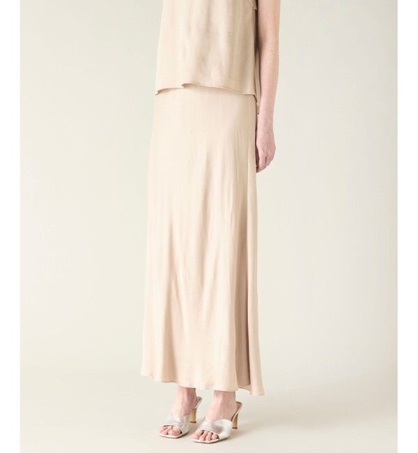 GRACE CONTINENTAL「キュプラサテンフレアスカート」|スカート|