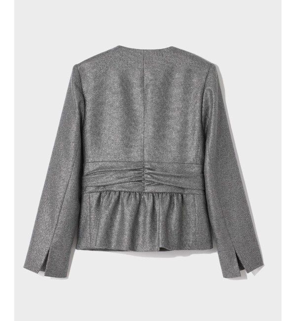 Grace Class「ラメWOOLボウジャケット」|ノーカラージャケット|