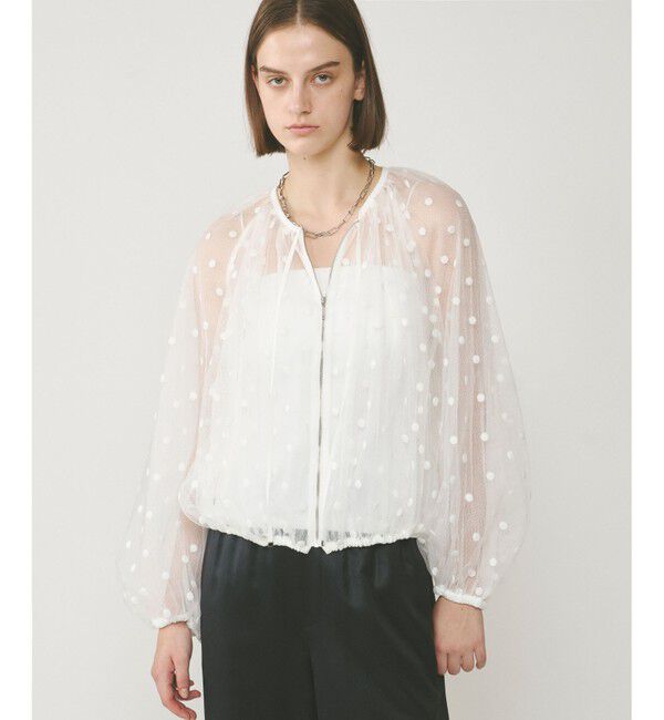  「チュールノーカラーブルゾン」|ブルゾン・スタジャン|