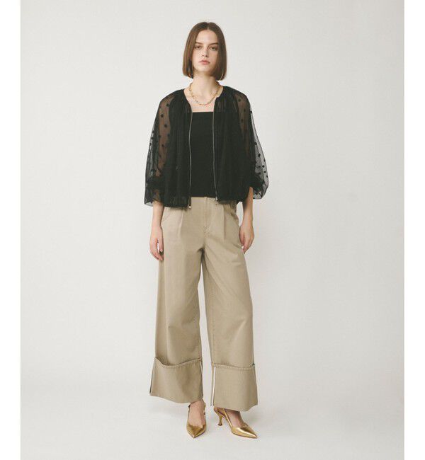  「チュールノーカラーブルゾン」|ブルゾン・スタジャン|