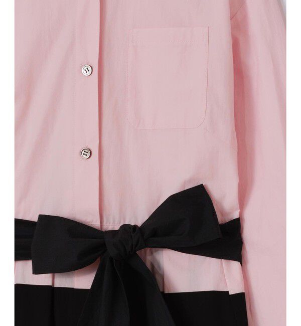  「ボーダーコンビシャツワンピース」|ワンピース|