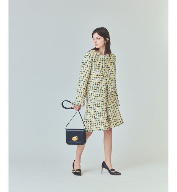  「チュールヤーンツイードジャケット」|ノーカラージャケット|