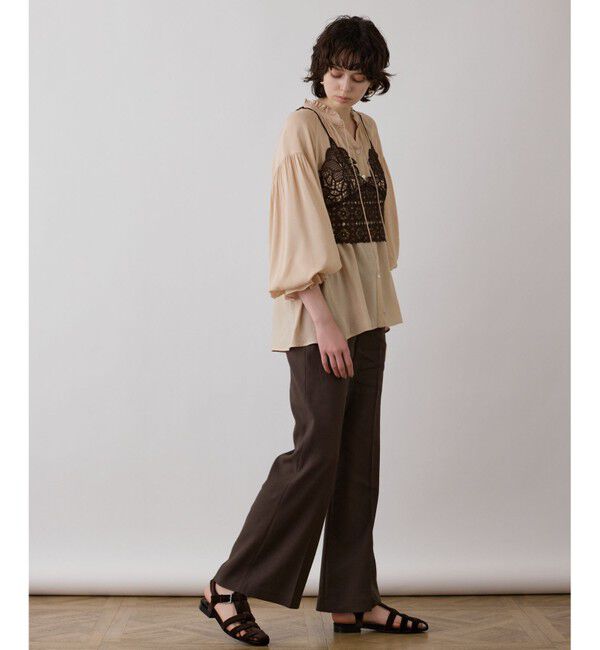 GRACE CONTINENTAL「レースキャミ付カフタンブラウス」|シャツ・ブラウス|