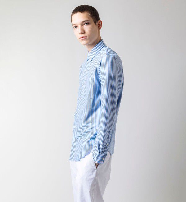 LACOSTE「クールマックスブレンド鹿の子地ストライプシャツ」|シャツ・ブラウス|