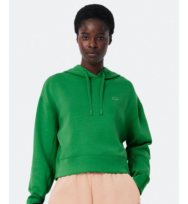 LACOSTE「ワイド＆クロップドフードスウェットパーカー / フーディー」|パーカー|
