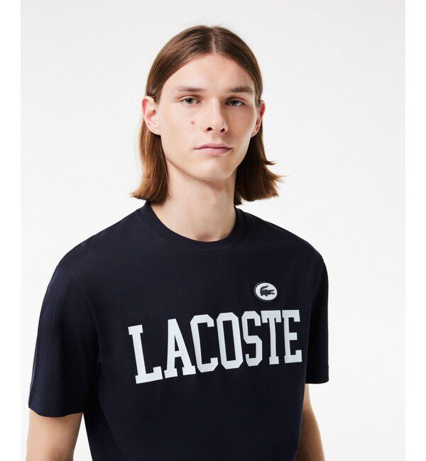 LACOSTE「カレッジプリントTシャツ」|Tシャツ・カットソー|