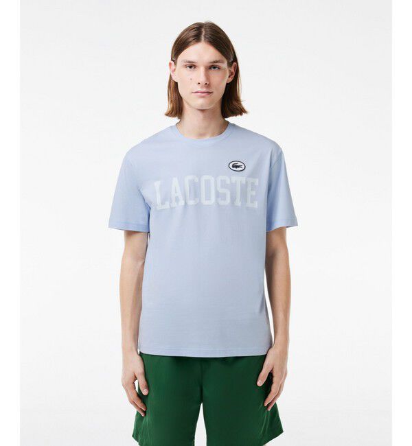 LACOSTE「カレッジプリントTシャツ」|Tシャツ・カットソー|ライトブルー