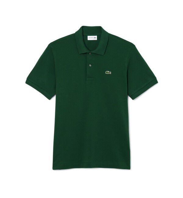 LACOSTE「通気性 イージーケア 軽量鹿の子ピケ L.12.12ライトウェイト半袖ポロシャツ」|ポロシャツ|グリーン