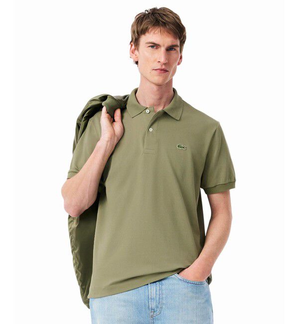 LACOSTE「通気性 イージーケア 軽量鹿の子ピケ L.12.12ライトウェイト半袖ポロシャツ」|ポロシャツ|