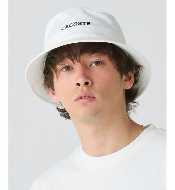LACOSTE「ブランドロゴステッチバケットハット」|ハット|