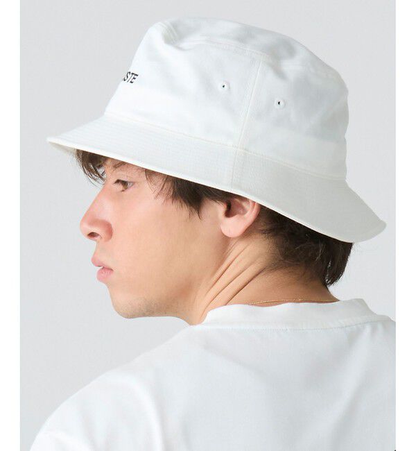 LACOSTE「ブランドロゴステッチバケットハット」|ハット|