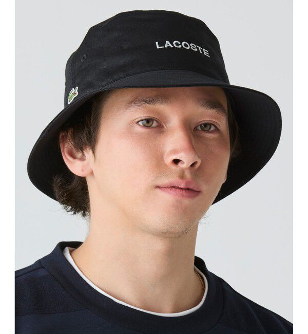 LACOSTE「ブランドロゴステッチバケットハット」|ハット|