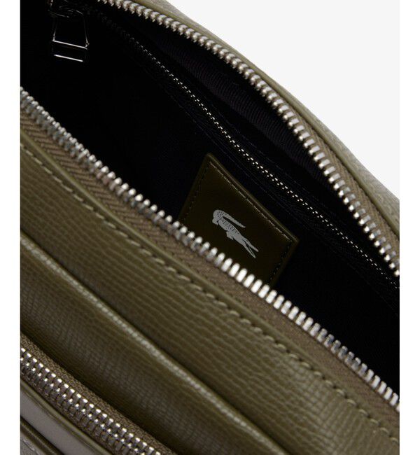 LACOSTE「オシアン レザーレポーターバッグ」|ショルダー・メッセンジャー|