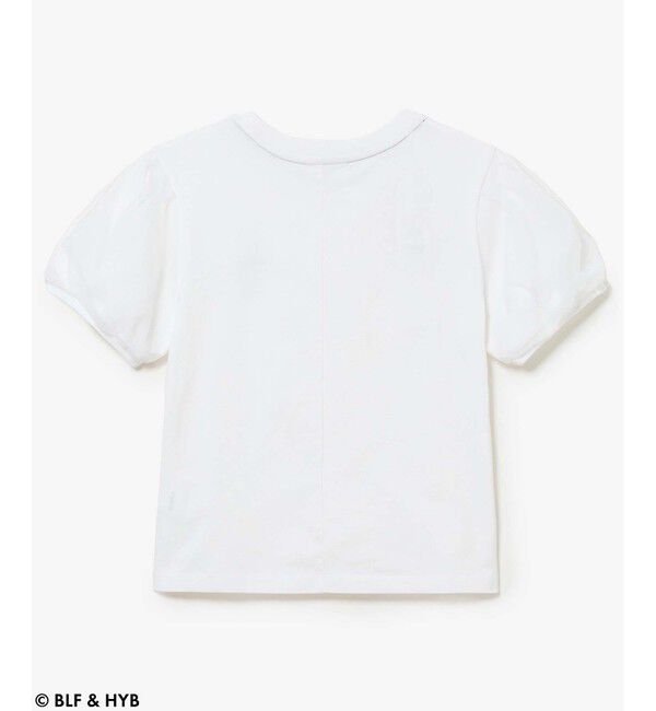 LACOSTE「チュールスリーブロゴ刺繍 Tシャツ」|Tシャツ・カットソー|