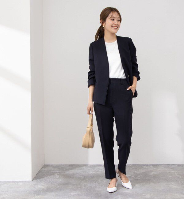 NOLLEY'S sophi「《セットアップ対応》ウォッシャブル撥水ダブルクロステーパードパンツ」|その他|