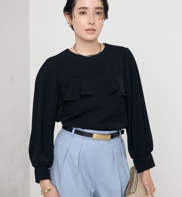 NOLLEY'S「《セットアップ対応》ウォッシャブルダブルクロスブラウス」|シャツ・ブラウス|