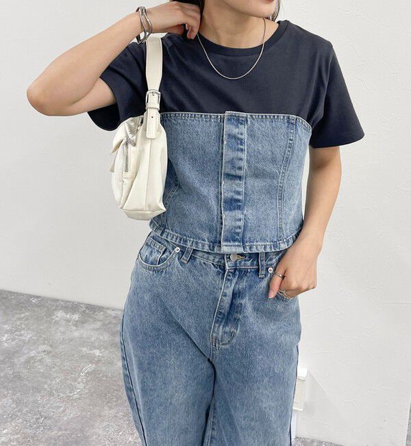 fredy emue「デニム/ミリタリービスチェ」|シャツ・ブラウス|