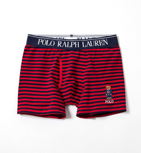 GLOSTER「【POLO RALPH LAUREN】Boxer BEAR ボクサーブリーフ ストライプ」|インナー|レッド